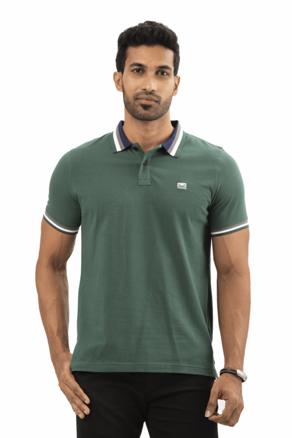 Men’s Contrast Collar Polo T-shirt